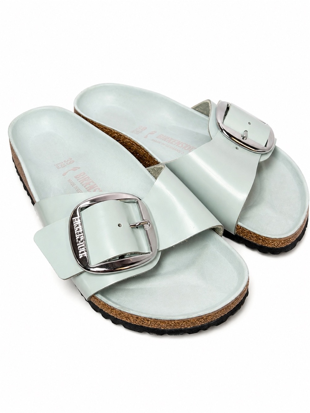 Birkenstock Madrid Big Buckle Seafoam Leather Sandals EU 39 US 8